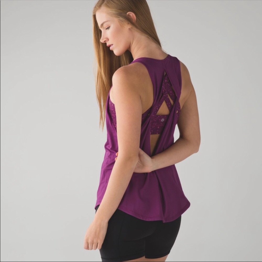 Lululemon Athletica Ready & Go Purple Tank Top
